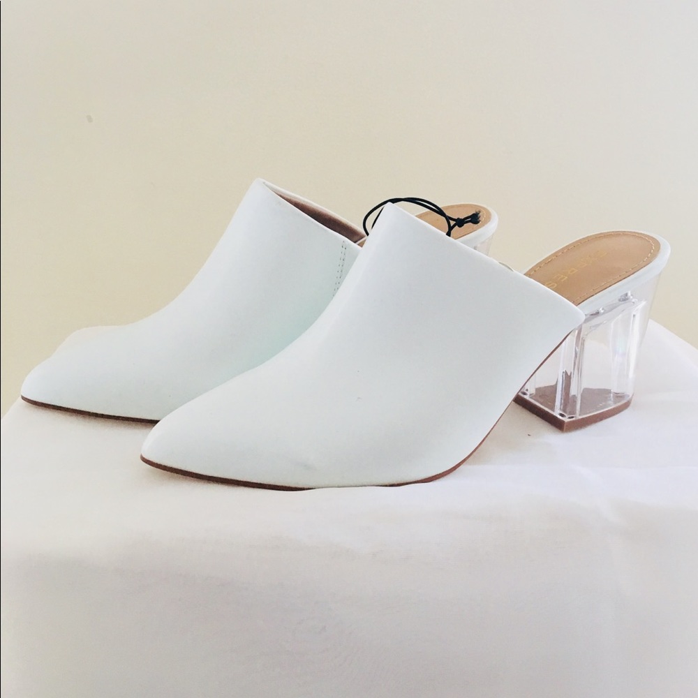 Express White Mules